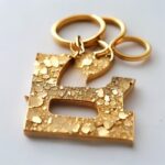 Initial Letter Resin Keychain